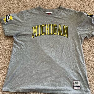 Mitchell & Ness Gray Michigan Tee
